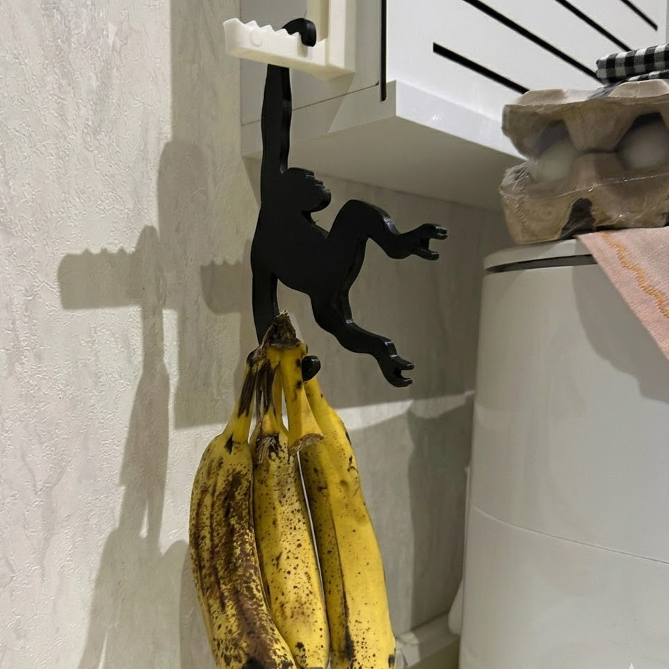 Fruteira Suspensa Macaco - Suporte para Banana e Enfeite de Cozinha Decorativo em Oferta na Shopee