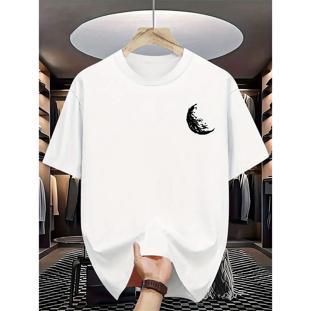 Camiseta Masculina Plus Size Estampada Versátil Confortável Moderna Estilosa Verão Casual