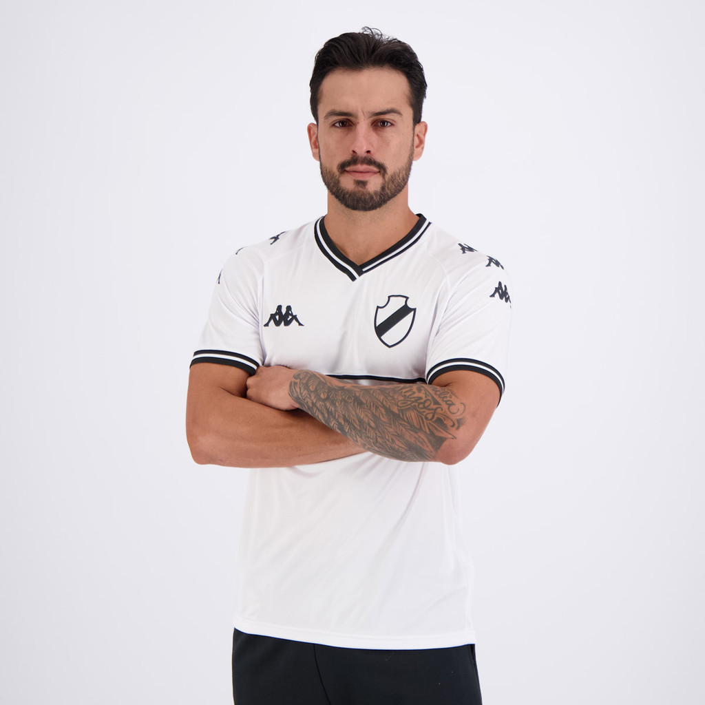 Camisa Kappa Vasco Supporter Monochromatic Branca e Preta · foto 2