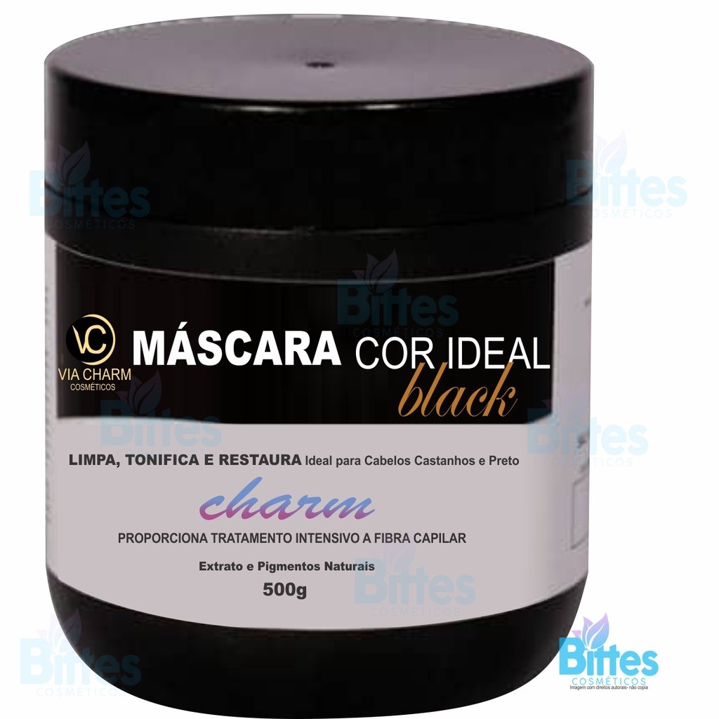 Máscara Capilar Black VC Cosméticos Tratamento Intensivo Pigmentação Preto