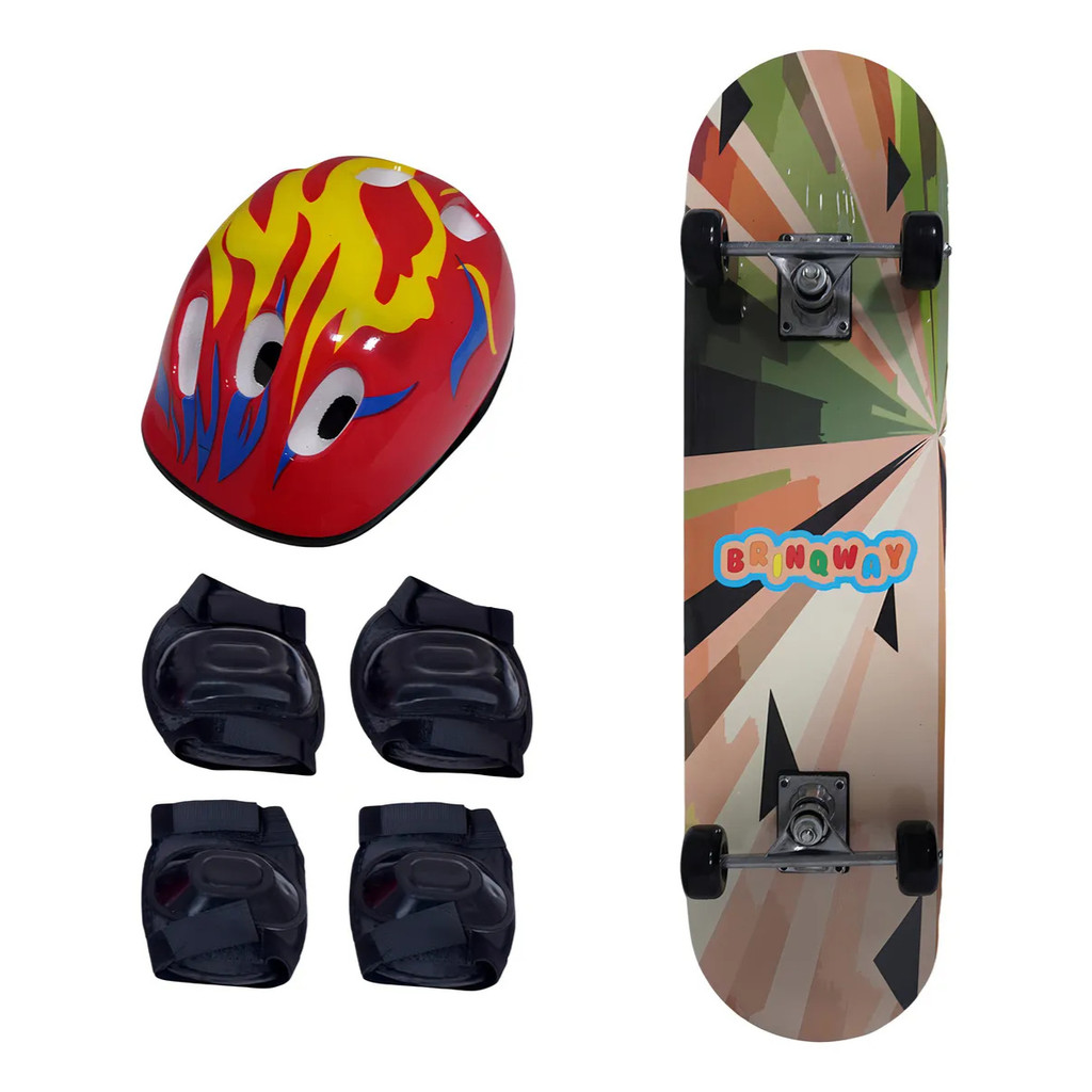 SKATE INFANTIL 31 POLEGADAS COM KIT DE PROTEÇÃO IMPORTWAY BW014K