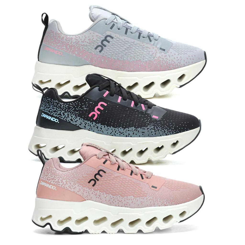 Kit 3 Tenis Feminino Corrida Academia Leve Confortável Alta Performance Dm SprintMax
