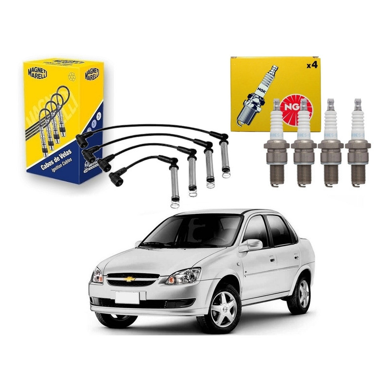 Kit Vela Cabo Ngk` Corsa Classic 1.0 2011 A 2019 em Oferta na Shopee