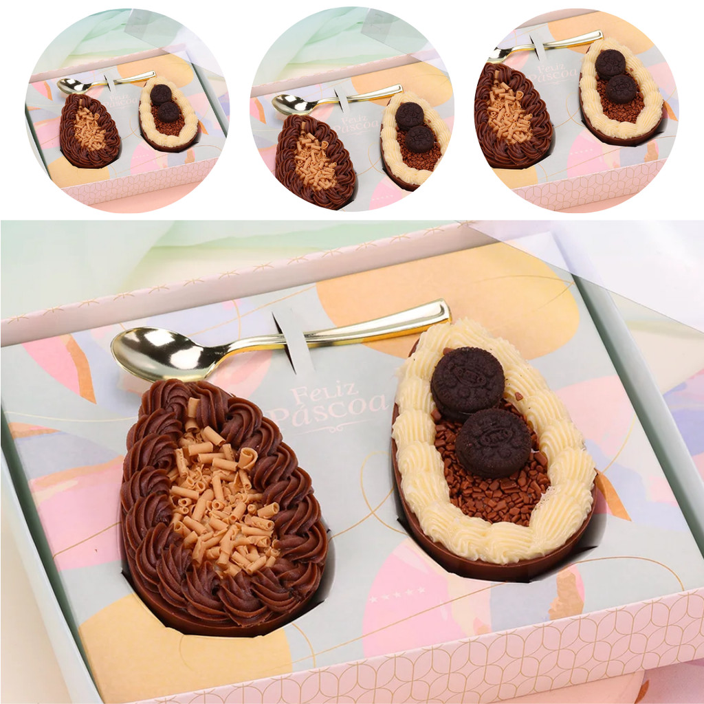 10 CAIXA PARA OVO DE COLHER DUO 100/250G CELEBRAR 5569 ( PASCOA JANGO 2026 )