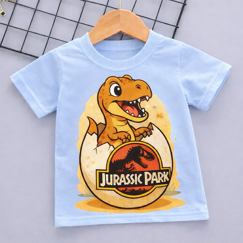 Camiseta Infantil Masculina Dinossauro Jurassic Park