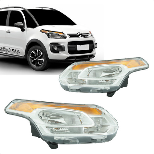 Farol C3 Aircross 2011 2012 2013 2014 2015 Cromado