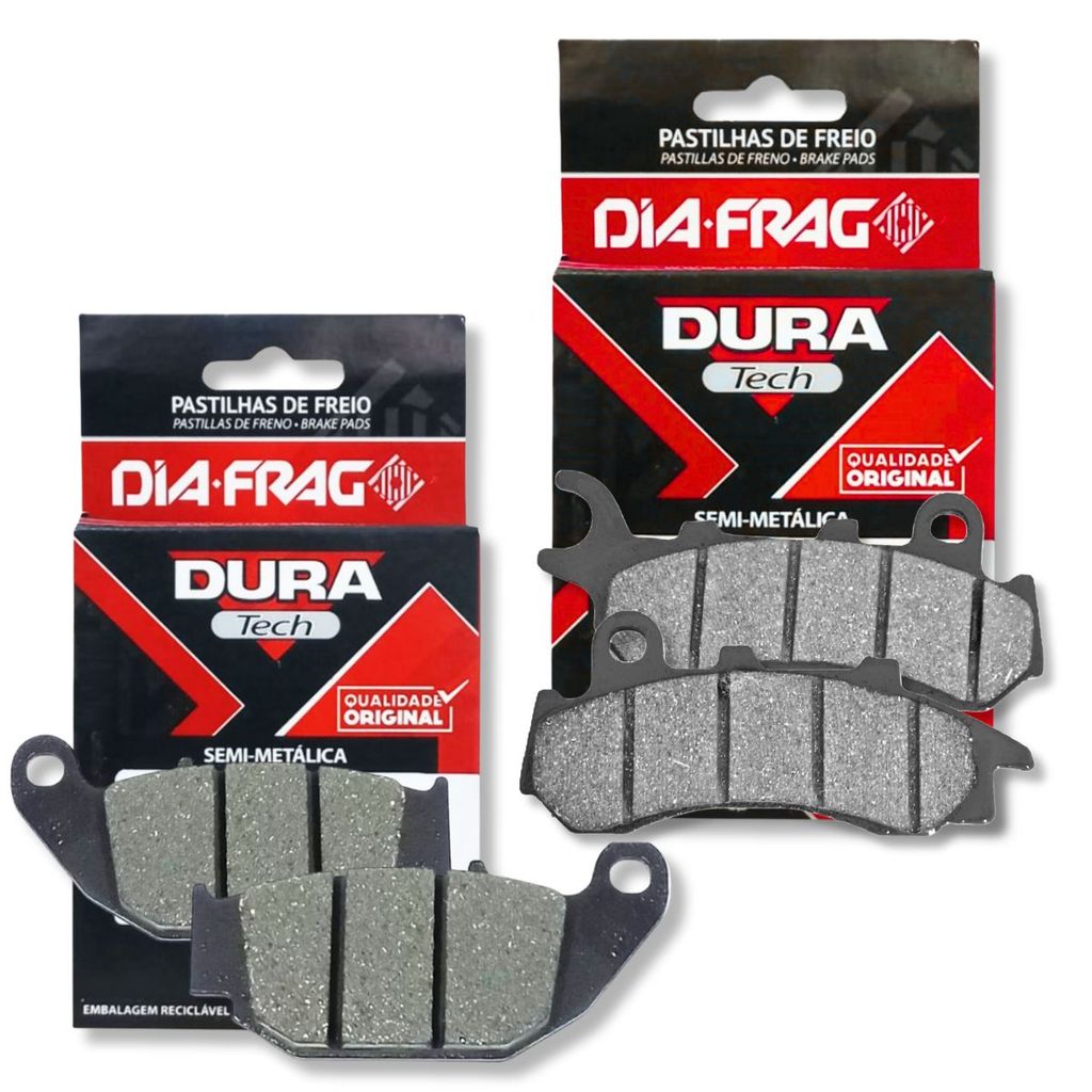 Kit Pastilhas de Freio Nxr 160 Bros Combi Brake 2018-2026 Diafrag