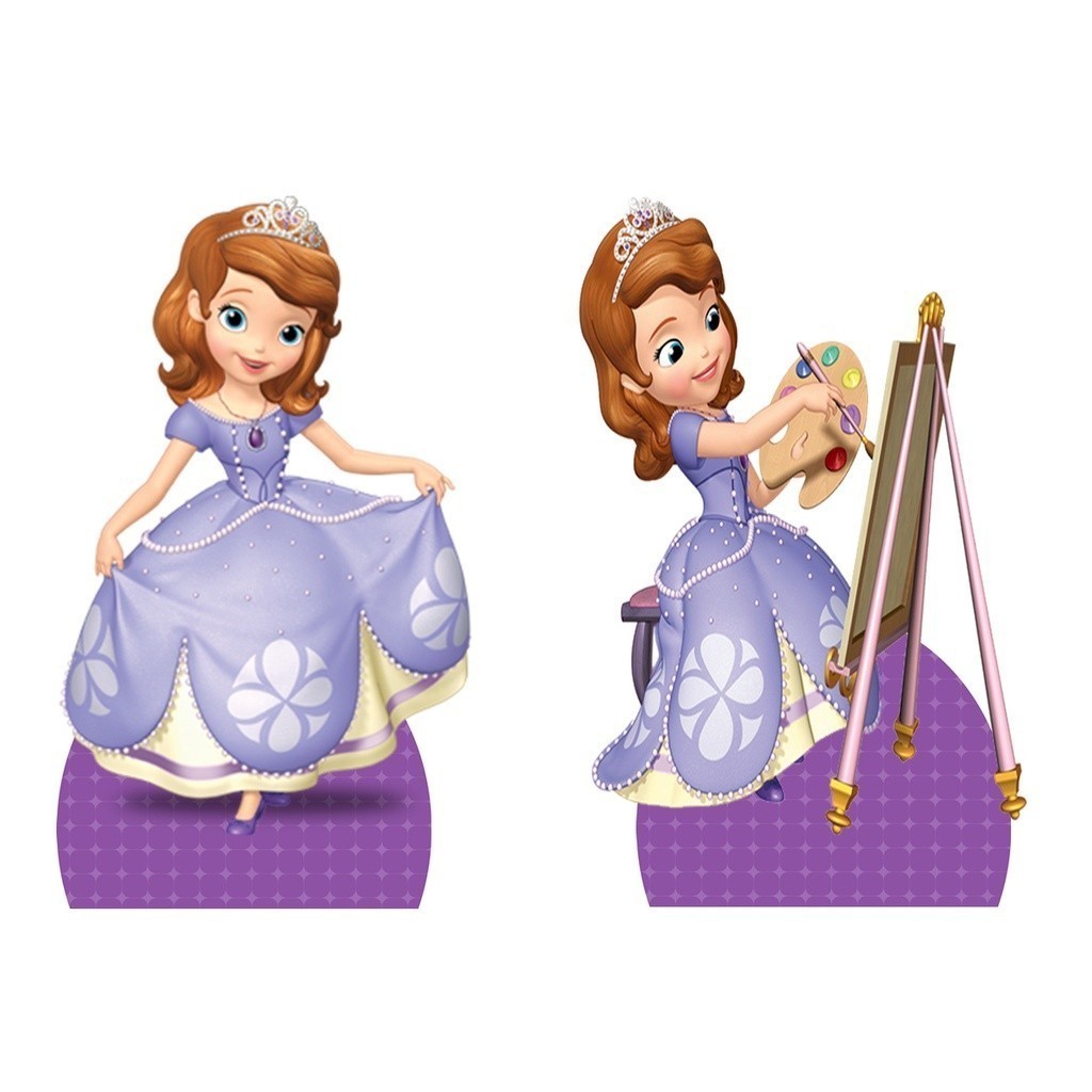 princesa sofia kit decoração de festa infantil 4 display de mesa 20cm