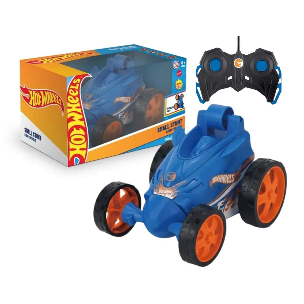 Brinquedo Carrinho de Controle Remoto Hot Wheels 1:43 Azul com Luz Multikids - B