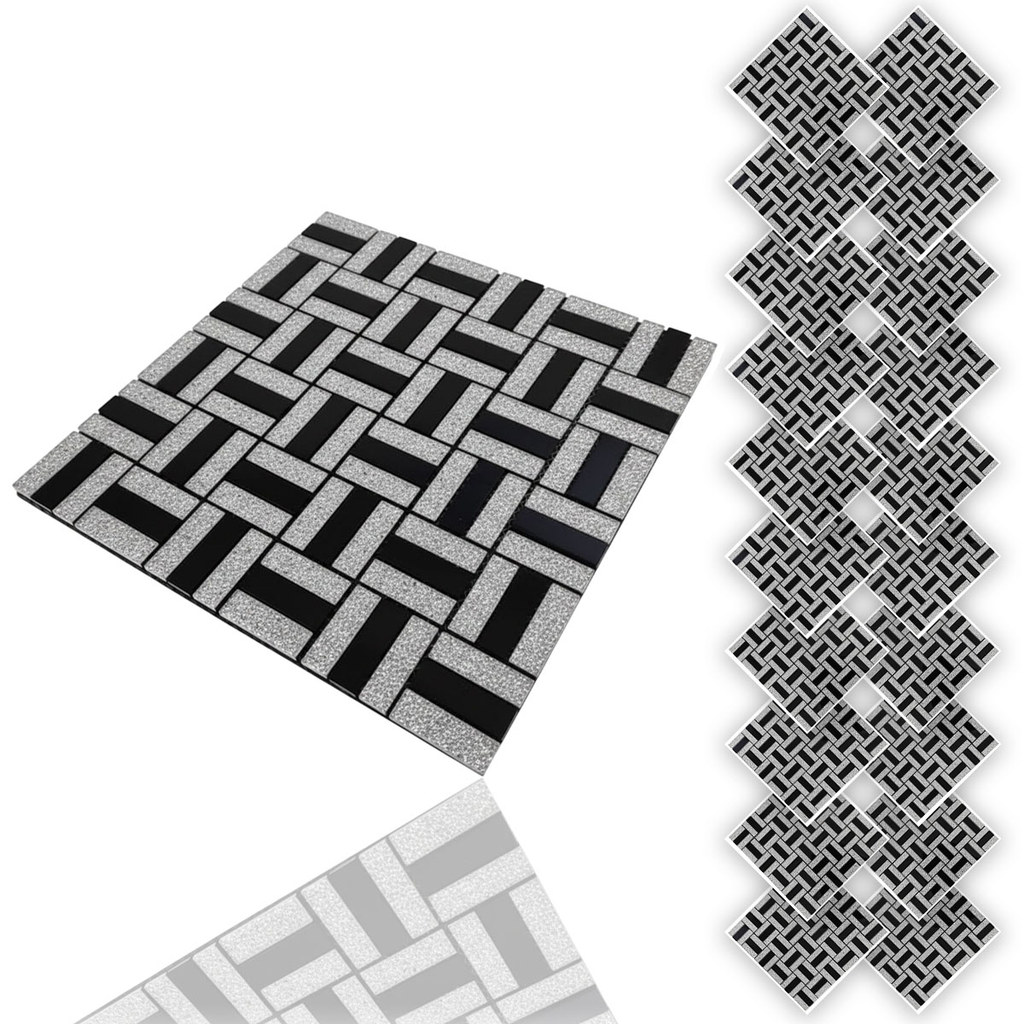 Pastilha De Vidro Adesiva Kit 20 Uni Parede Cozinha Sala Banheiro Decorativa Moderna Requintado Reforma Facil Aplicacao
