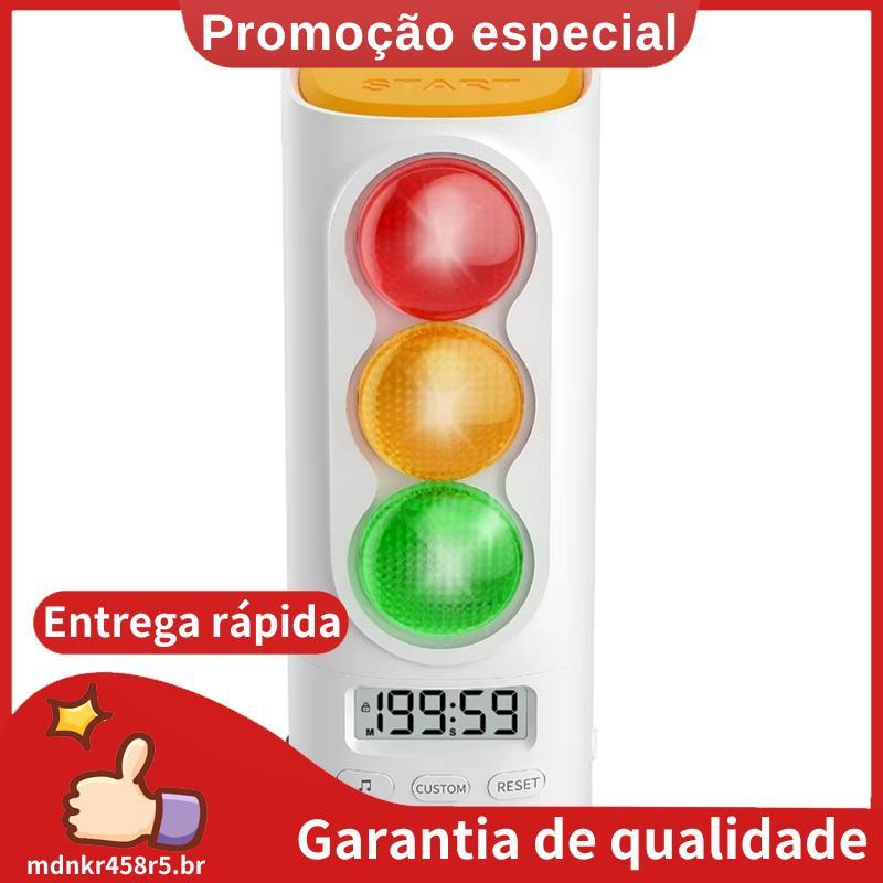 Temporizador Visual Para Crianças Semáforo Áudio Digital Display LCD Sala De Aula Casa Cozinha Contagem Regressiva . mdn