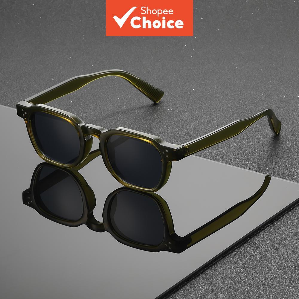 Óculos De Sol De Armação Quadrada Moda Moderna Proteção UV400 Unissex Para Passeios De Viagem em Oferta na Shopee