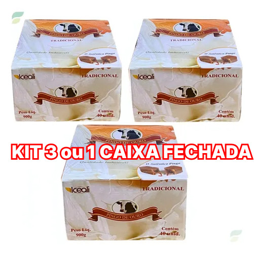 KIT 3 ou 1 Cx Fechada Com 40 Un Doce De Leite Pingo De Ouro Tradicional 900g em Oferta na Shopee
