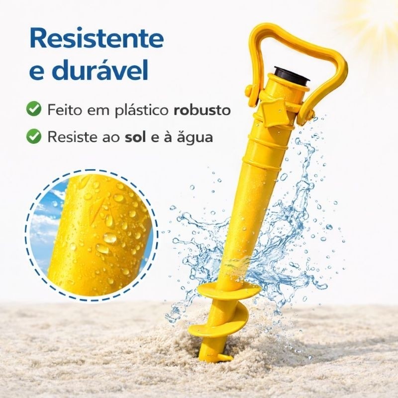 Saca Areia Furador Suporte Guarda-sol  e vara de pescar Praia Verão Camping sem opção de cores