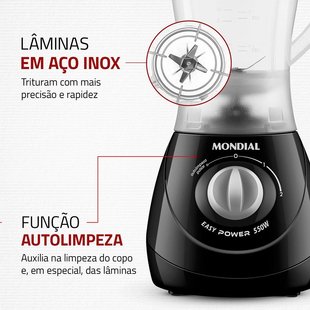 Liquidificador Easy Power Mondial Preto 550W L-550-B · foto 2