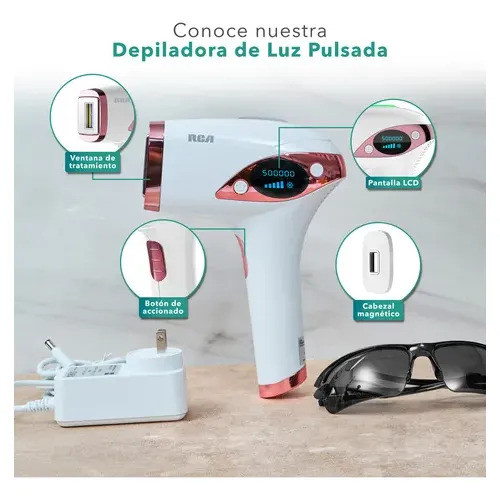 Depilador De Luz Pulsada RCA Com Função De Resfriamento Pinça IPL A Laser Falante Em Inglês Para Uso Doméstico Operado P