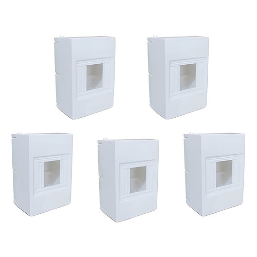 KIT C/ 5 QUADRO DISTRIBUIÇÃO 4 MODULOS BRANCO STECK REF SSCT4
