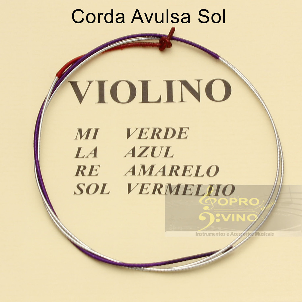 Corda Sol Avulsa Violino Mauro Calixto Tradicional 4º Corda