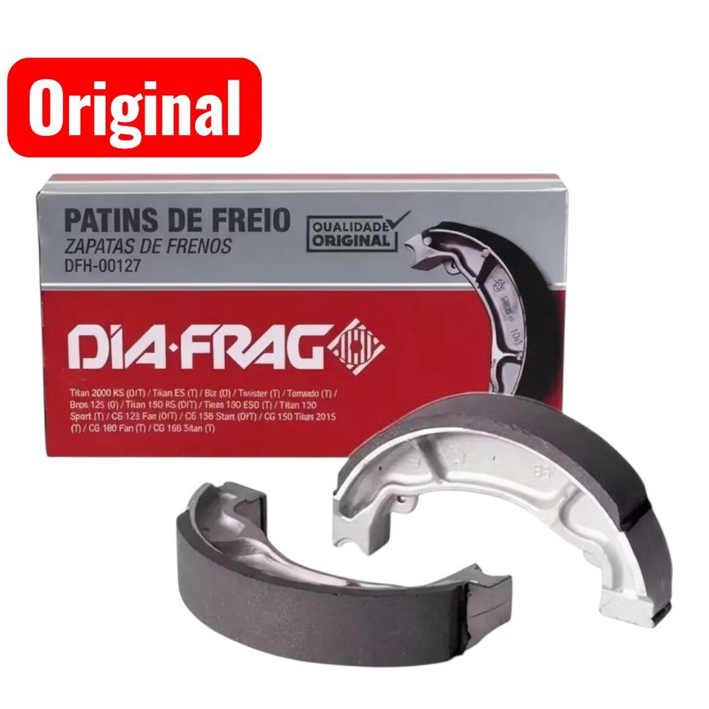 Lona De Freio  Patim De Freio Cg Titan 125 150 160 dos anos 2000 ate 2025 Diafrag