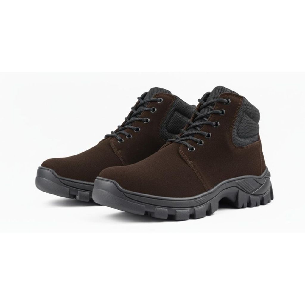 Coturno Preto Masculino Feminino Adventure Bota Militar Reforçada Cano Médio Com Zíper e Cadarço
