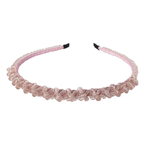 Tiara Pedraria Cristal Luxo Base Metal Fina Delicada