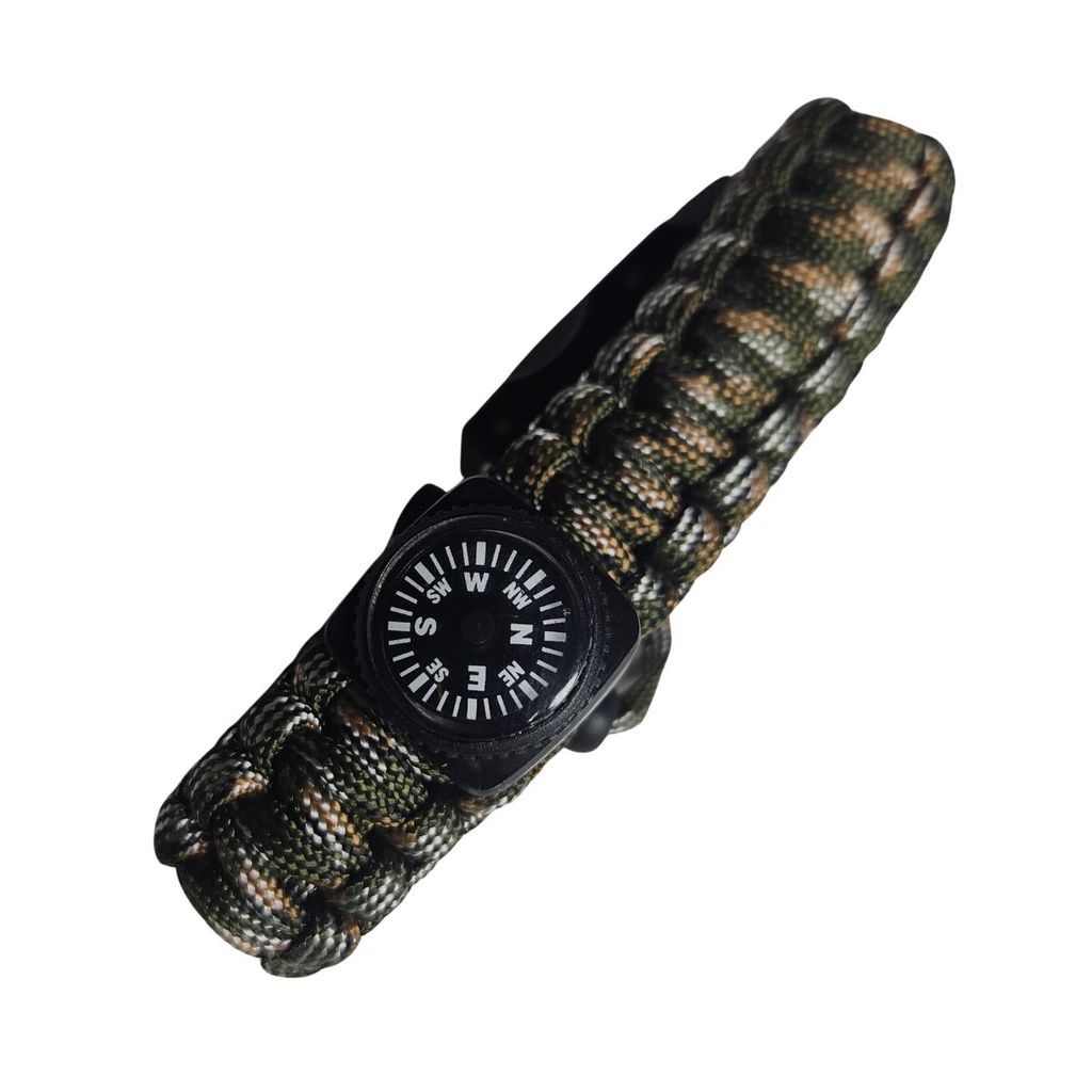 Bracelete Pulseira Paracord Bússola Com Canivete Camuflado Sobrevivência Camping Transformers Autobots