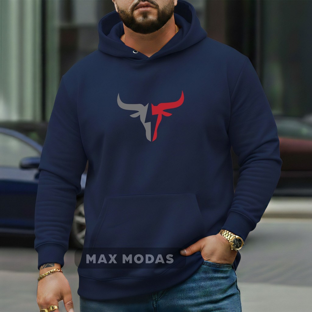 Detalhes do Moletom Plus Size Cowtry  G1 G2 G3 G4  G5 Blusa de Frio em Algodão Com Capuz