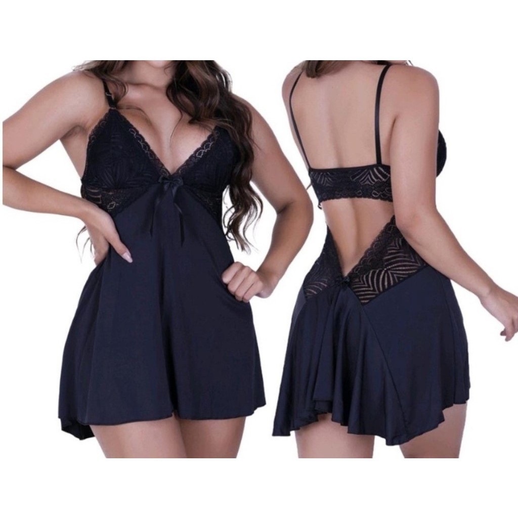Camisola Desejo Sexy Sem Bojo Renda Regulável Feminina Linha Noite Sensual Lingerie em Oferta na Shopee