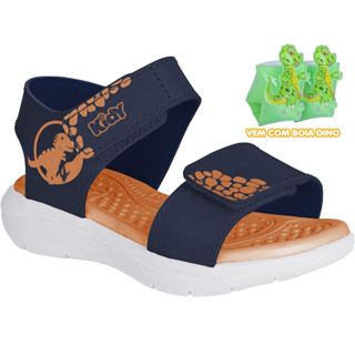 Sandália Infantil Menino Macia Anatômica Passeio Escola Parque Ajustável Dinossauro Kidy Original em Oferta na Shopee