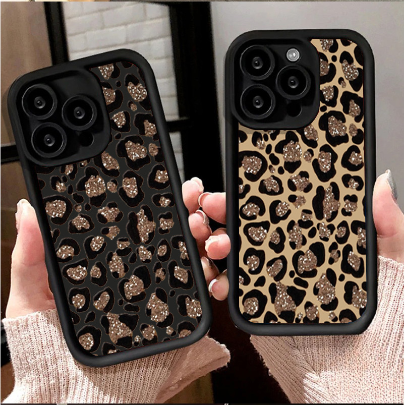 Capa Para Motorola Moto G86 G56 G14 G52 E14 G05 G34 G75 GPlay 2025 E13 E40 E32 INS Estampa De Leopardo Macio À Prova De