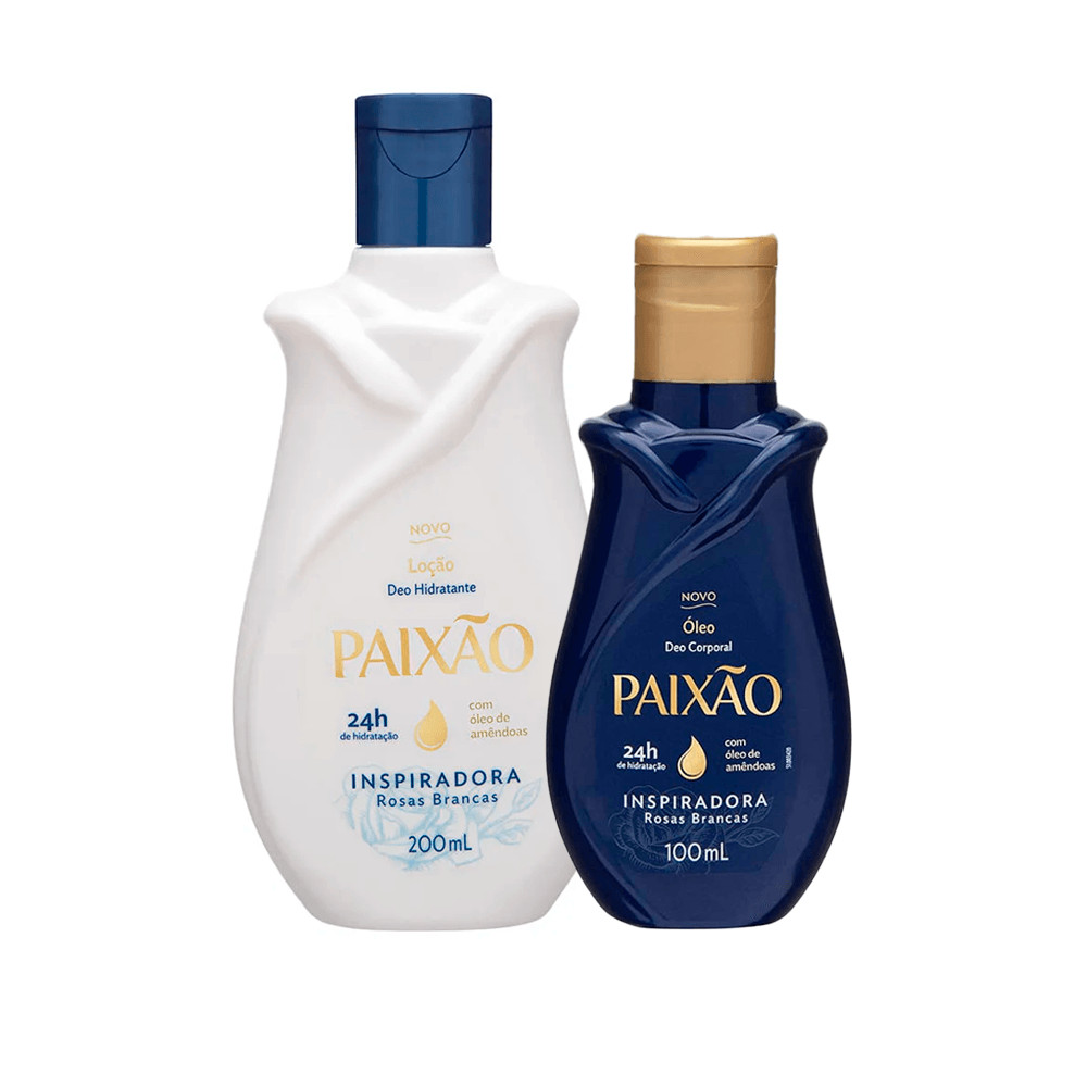 Kit Loção Hidratante Paixão Inspiradora 200ml + Óleo Corporal Paixão Inspiradora 100ml em Oferta na Shopee