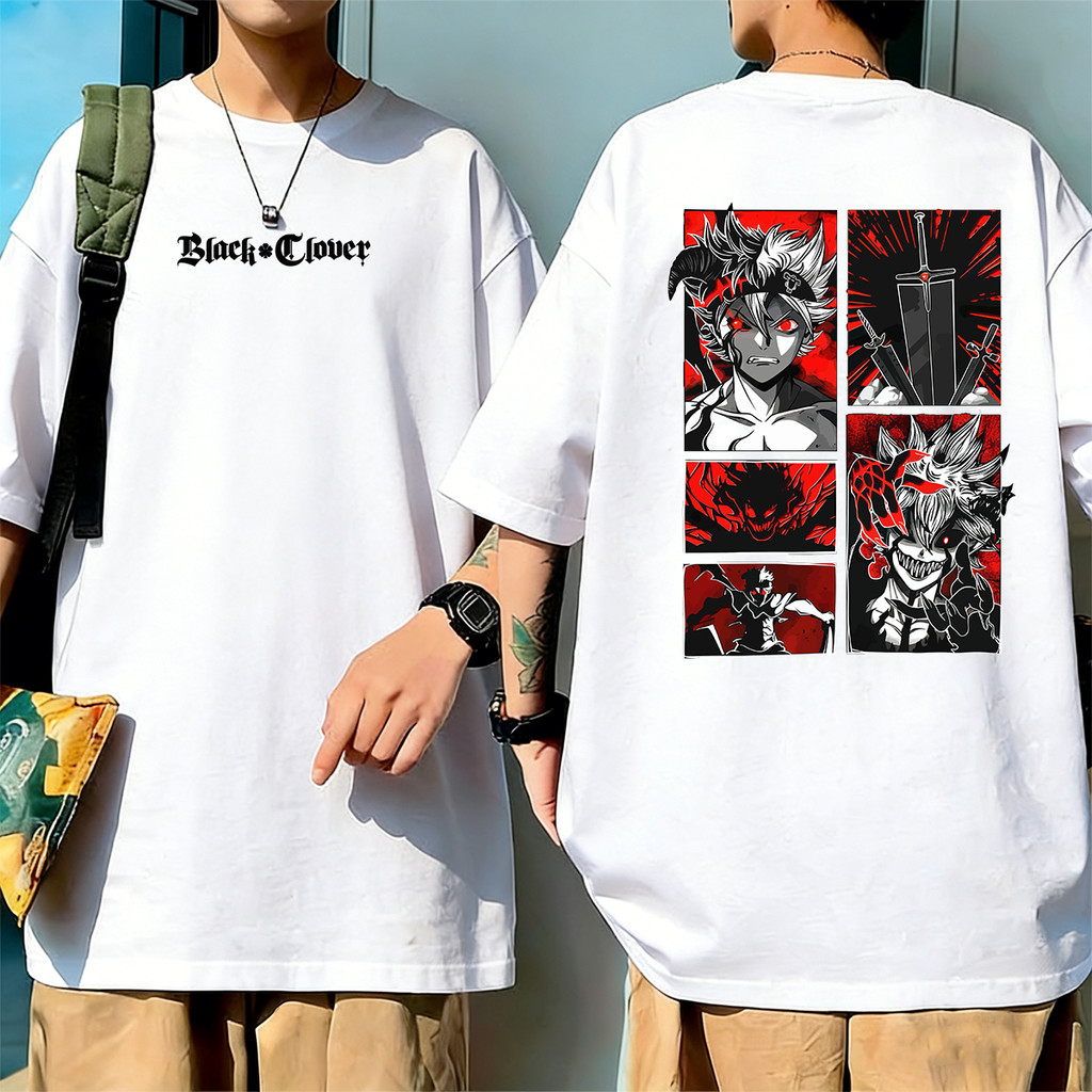 Camiseta de anime Black Clover Asta para otaku 100% algodão Tamanhos grandes Envio rápido em Oferta na Shopee