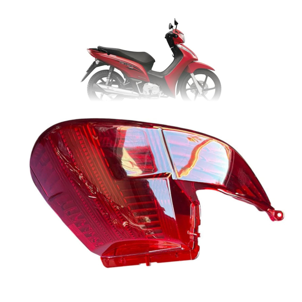 Lente Stop Lanterna Traseira Honda Biz 110 2016 a 2017 Vermelha em Oferta na Shopee
