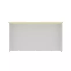 Bancada Ilha Cozinha PH 3069 Manhattan 200cm Branco/Cinza Argila - Herval