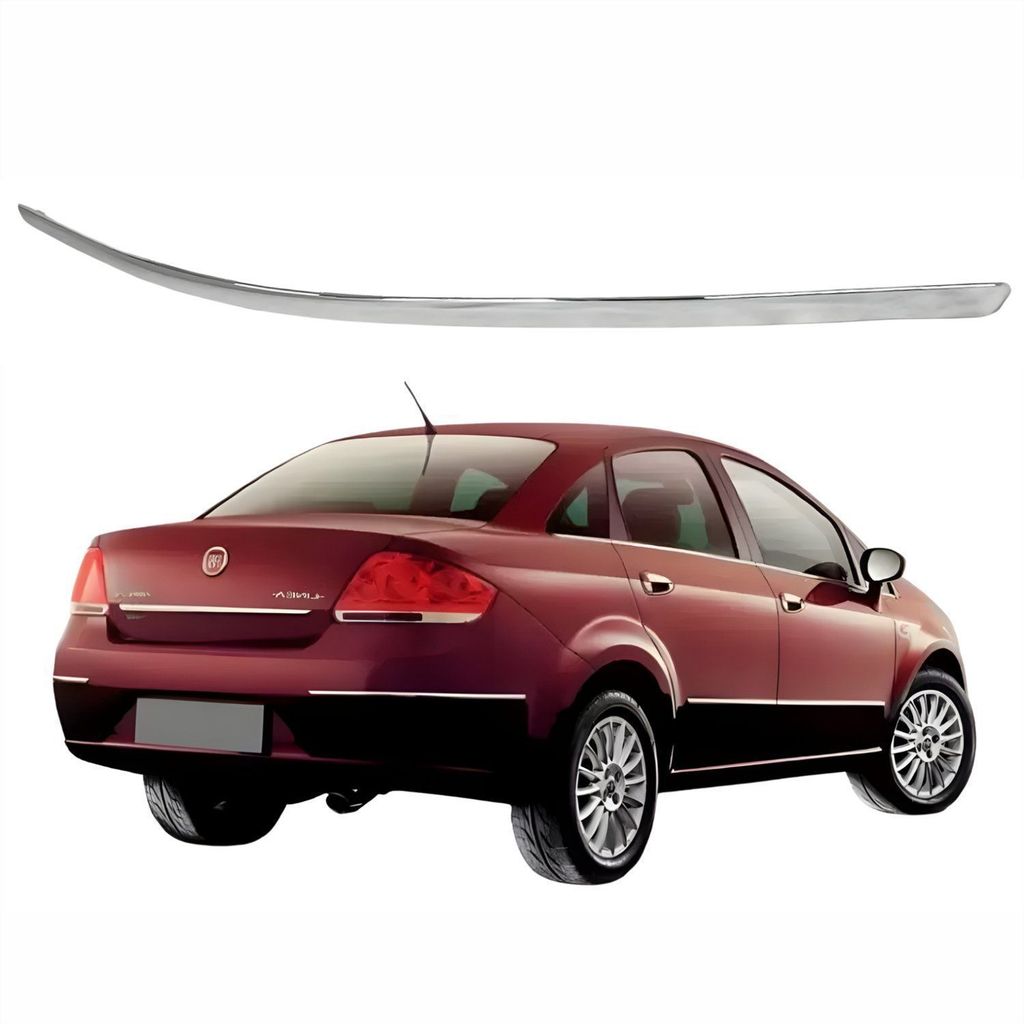 Friso Parachoque Traseiro Fiat Linea 2008 Até 2016 Cromado Lado Direito Passageiro