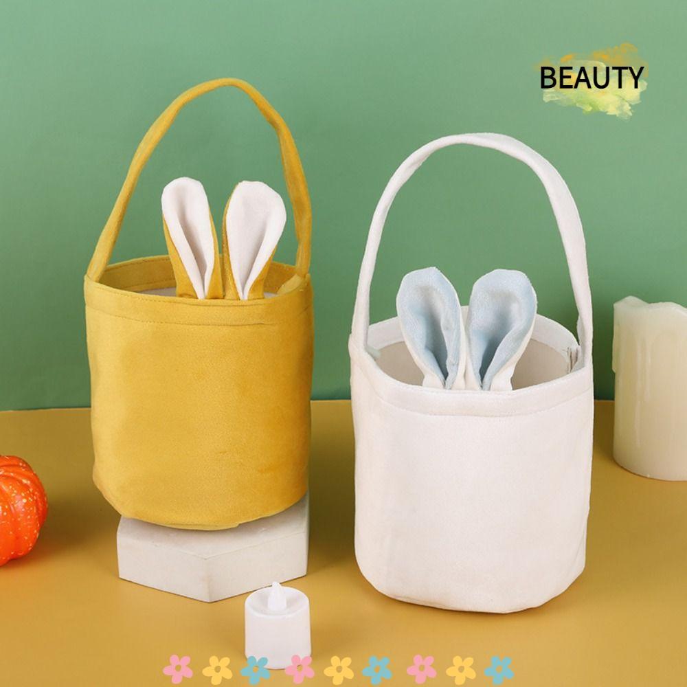 BEAUTYHOMEBR Cesta De Armazenamento , Bolsa De Doces Com Orelhas De Coelhinho Da Páscoa De Grande Capacidade Ovo De DIY 