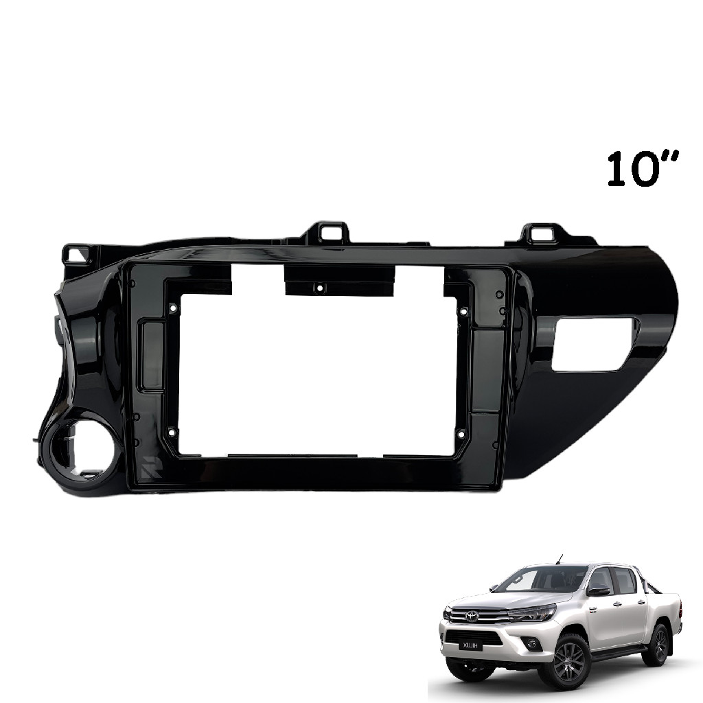 Moldura Painel Central Multimidia 10 Polegadas Toyota Hilux 2016 a 2024