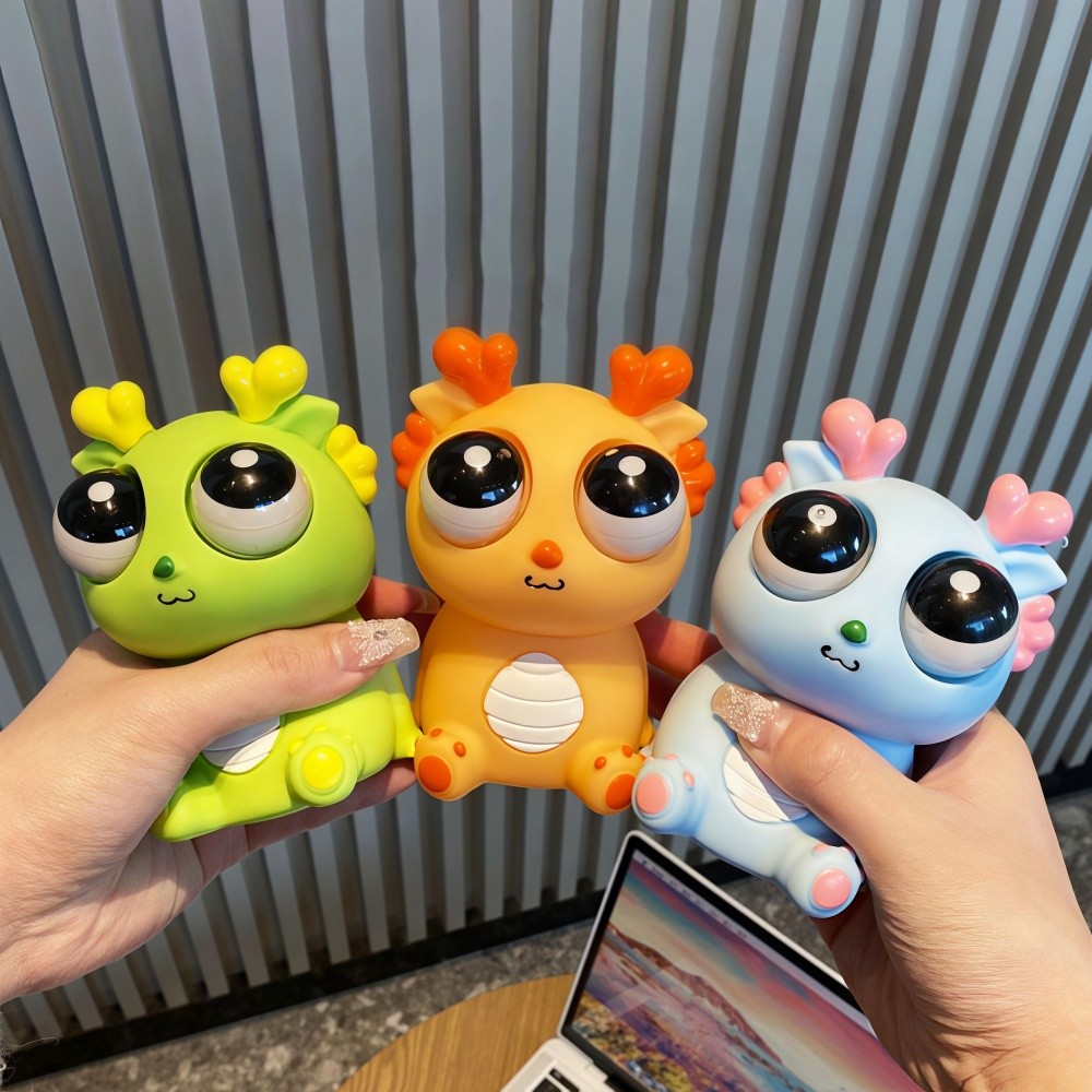 Brinquedo Anti-stress em Forma de Dragão com Olhos Saltitantes – Brinquedo Divertido e Ideal como Presente em Oferta na Shopee