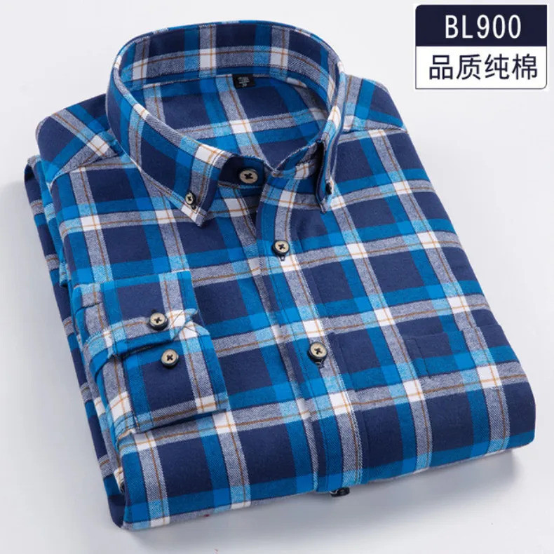 Camisas masculinas, camisas sociais masculinas, camisa xadrez de flanela masculina, alta qualidade, tamanho grande, cami