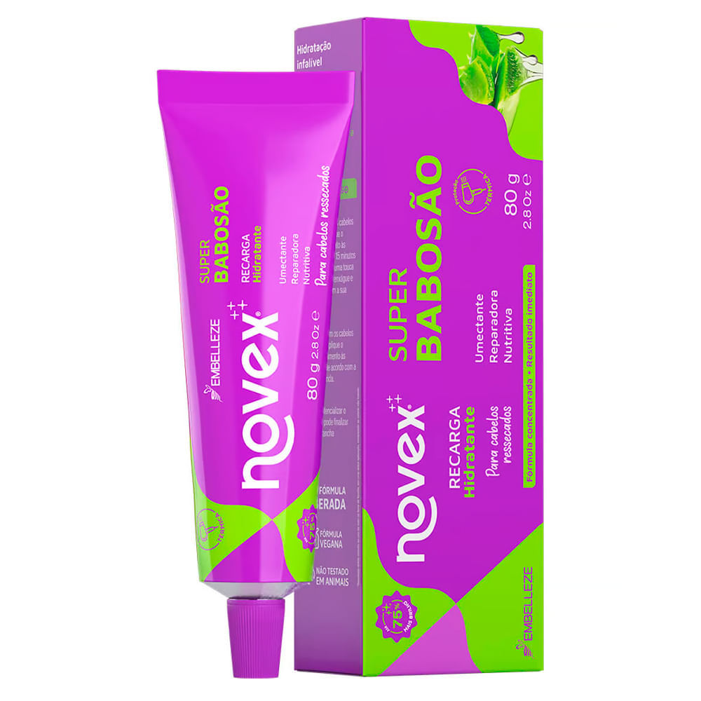 Máscara Capilar Recarga De Hidratação Novex Super Babosão 80g em Oferta na Shopee