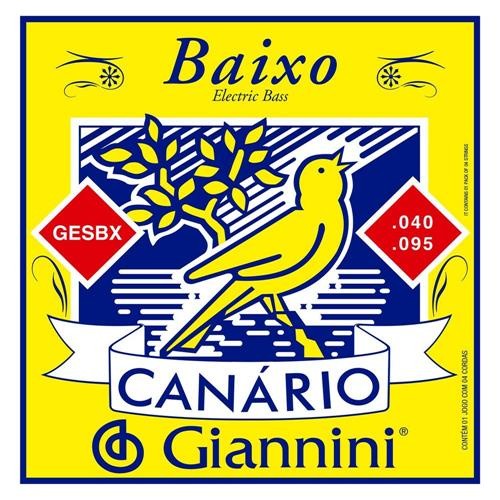 Encordoamento Contra Baixo 4 Cordas 040 canário giannini Gesbx