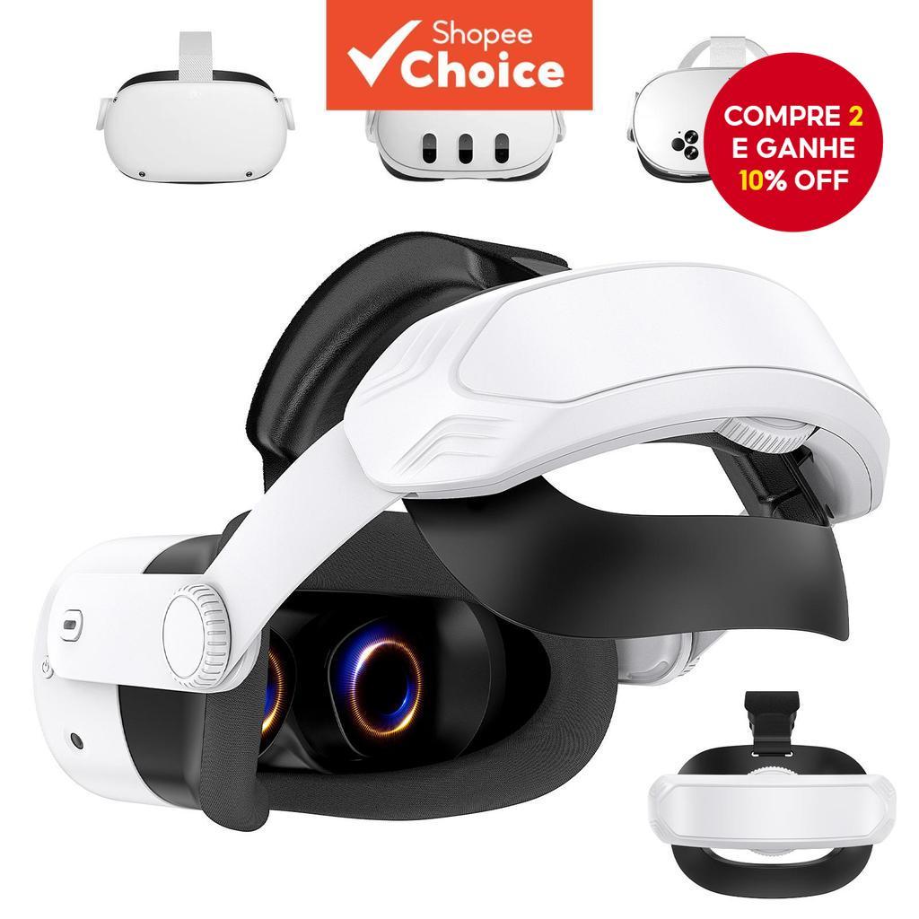 Faixa de Cabeça para Oculus Meta Quest 3S Quest 3 Quest 2, Ajustável, Confortável, Suporte Melhorado, Acessórios para em Oferta na Shopee