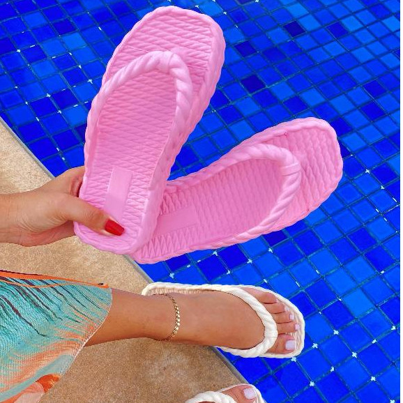 Chinelo EVA Feminino Plataforma Miami Trançado Confortável Macio verão 2026 TENDENCIA