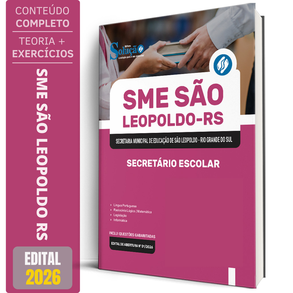Apostila Concurso Secretário Escolar SME São Leopoldo RS 2026