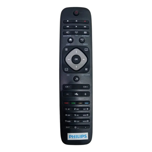 Controle Remoto Compatível Tv Philips Lcd Led Preto