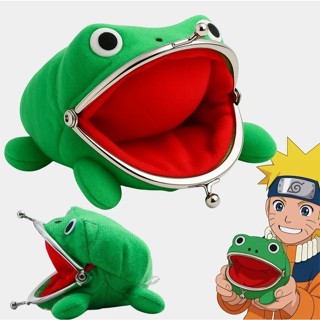 Carteira Porta Moedas Naruto Sapo de Pelúcia Anime Otaku Frog Wallet Carteirinha Ninja Gama-Chan em Oferta na Shopee