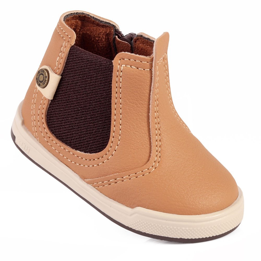 Bota Jeca Infantil Menino Klin Flyer Zíper e Lateral Elástico na Lateral Estil