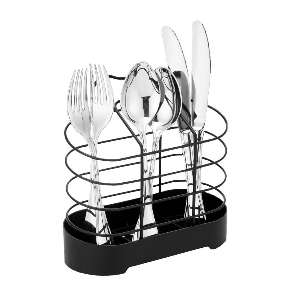 Escorredor de Talher Arthi Belize em Metal Preto em Oferta na Shopee