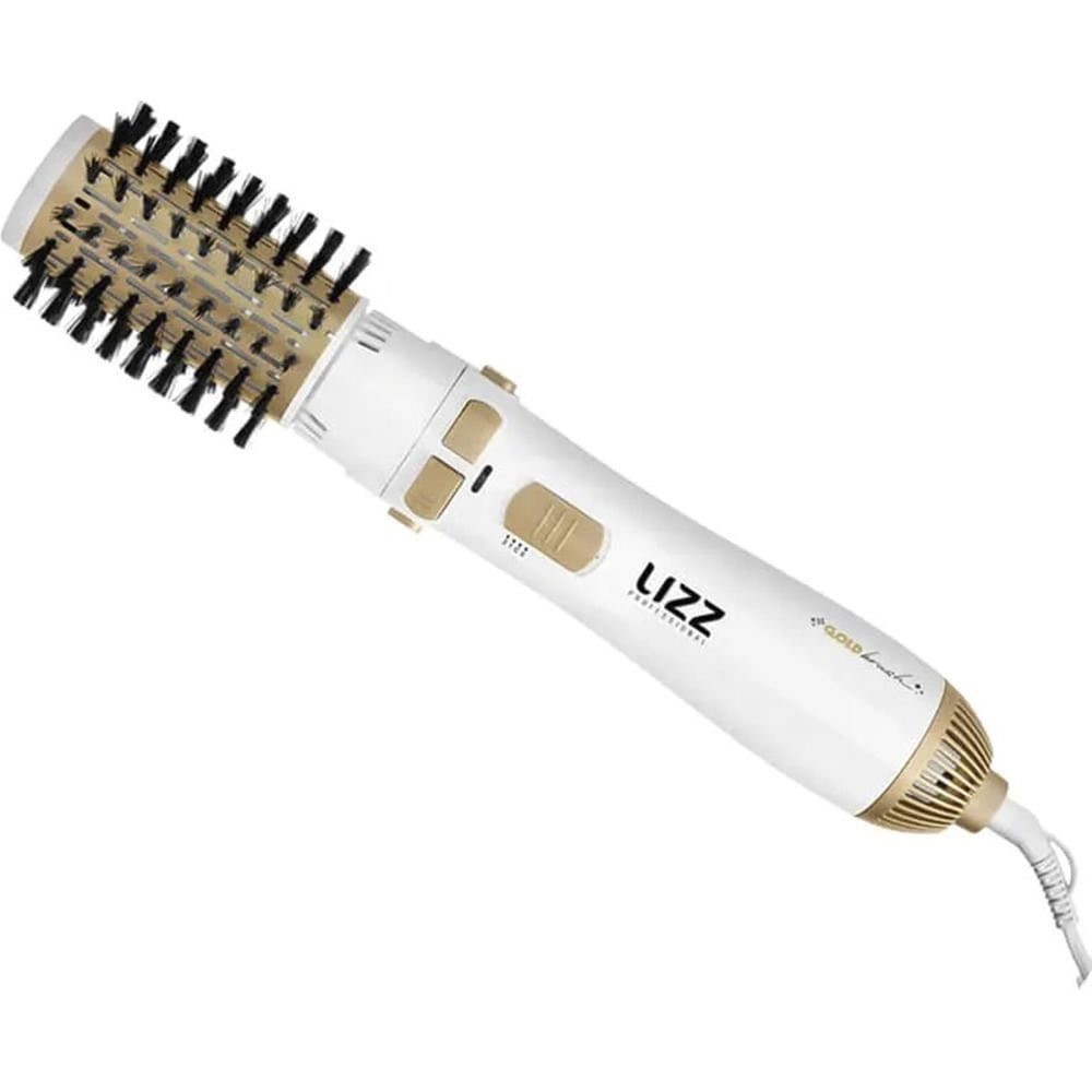 Escova Elétrica Rotativa Lizz Gold Brush Íon 1300W 127V em Oferta na Shopee