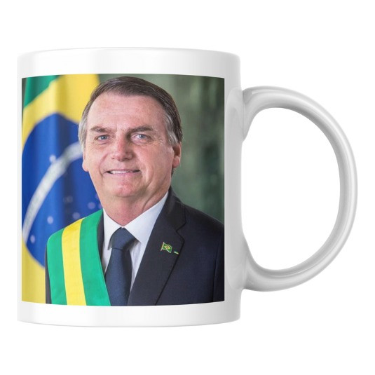 Caneca Jair Messias Bolsonaro Branco Bolsonaro